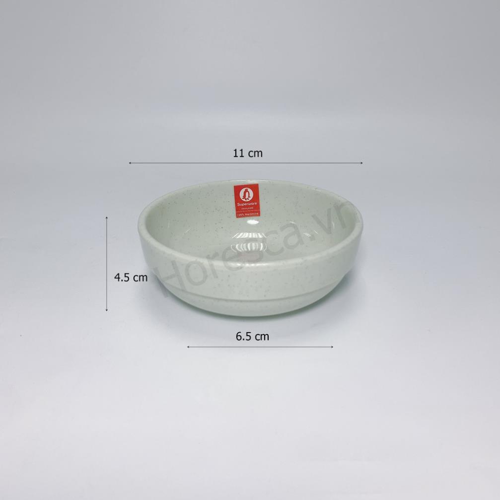 (HÀNG ĐẸP) Bộ Bát Cơm Và Bát Súp Nhựa Phíp 100% Melamine Xanh Đá - Green Stone