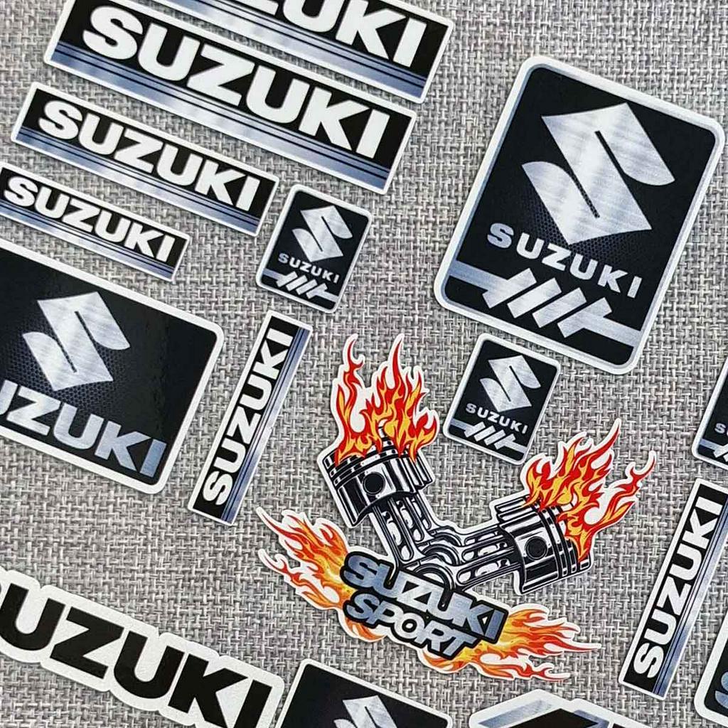 Nhãn dán dạ quang trang trí làm đẹp cho xe mô tô Suzuki