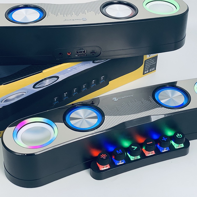 Loa bluetooth không dây NR-555 mới 2022 công suất 20W bass mạnh pin 4 giờ âm thanh siêu hay Bảo hành 6 tháng đổi mới