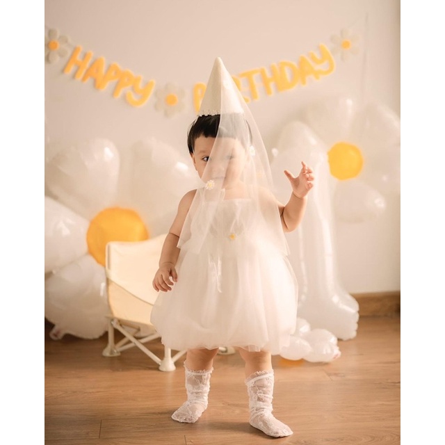 Váy công chúa em bé 4 tầng lưới xinh Nanci room