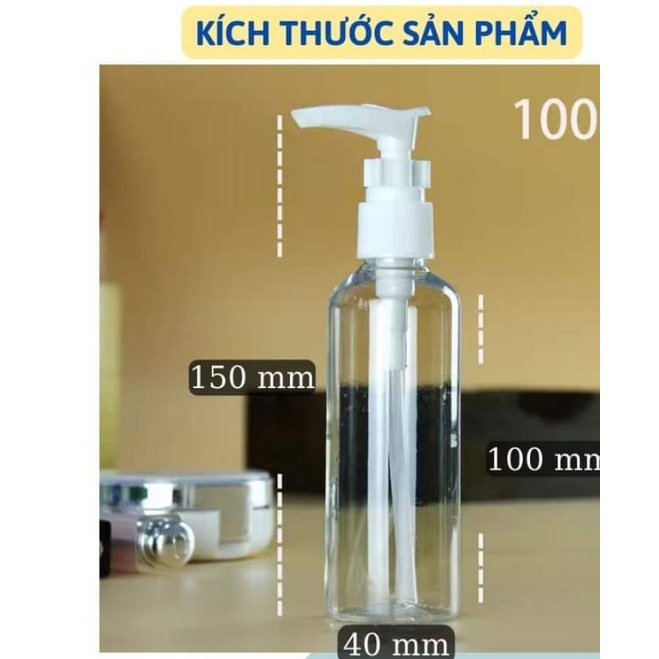 Lọ chiết mĩ phẩm, chiết dầu gội, sữa tắm chai 100ml