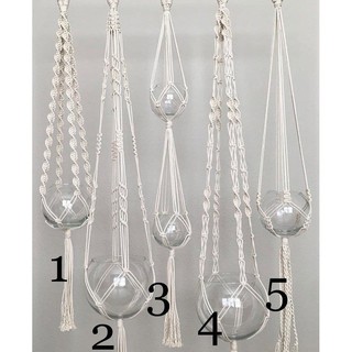 Dây treo chậu cây trang trí sân vườn Macrame