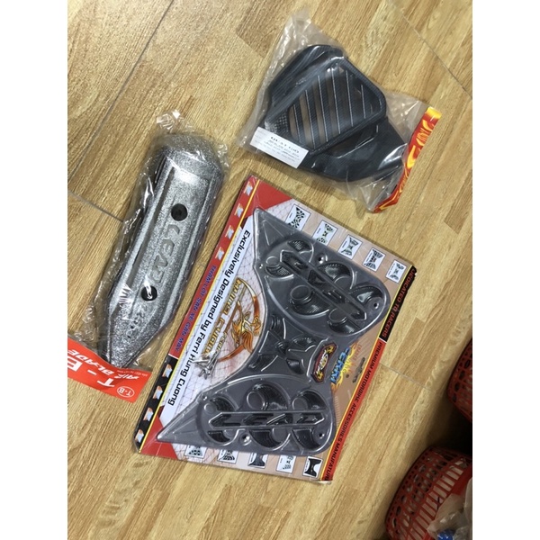 Giá trọn bộ 3 món ốp xe LEAD 2013->2015 bao gồm có Sàn chân +Ốp pô +Ốp quạt gió (cao cấp giá rẻ )