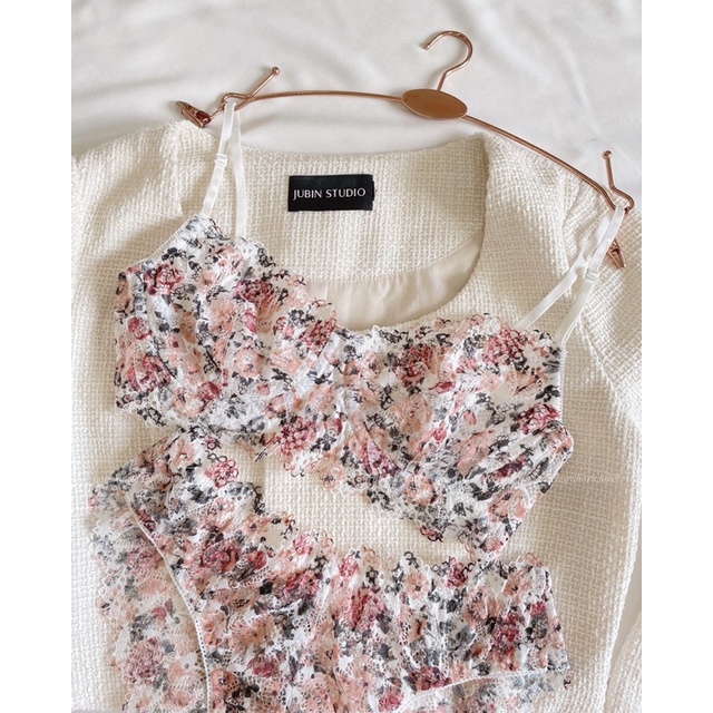 SPRING | haruharu.label | Áo bralette ren hoa, áo lót, lingerie, áo có gọng