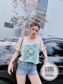 Áo phông rose trắng