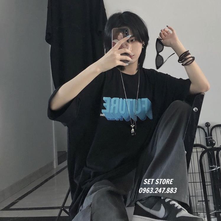 Áo thun tay lỡ Unisex form rộng 2 màu đen,trắng ATL252 - YinxX