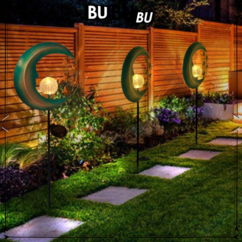 [ROOBON]Landscape Crescent Stake Solar Power Garden Light Lamp Solar Stick Lights