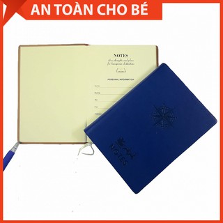 Combo 2 Sổ Ghi chép, Sổ Nhật Kí Bìa Da Cứng Kẻ Ngang Chống Lóa Mắt (160 trang-10cm x 13,8cm) - Còn bìa trắng