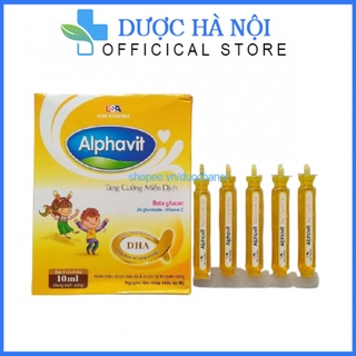 Ăn ngon ngủ tốt Alphavit Siro tăng sức đề kháng tăng cường miễn dịch Alphavit giúp bé khỏe mạnh ăn ngủ ngon hộp 20 ống x