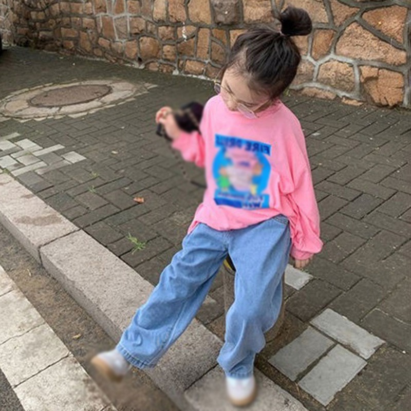 Quần Jean Dài Ống Rộng Thời Trang Hàn Quốc Dành Cho Nữ