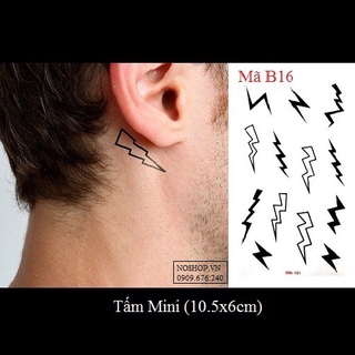 Hình xăm dán sấm sét nhỏ B16