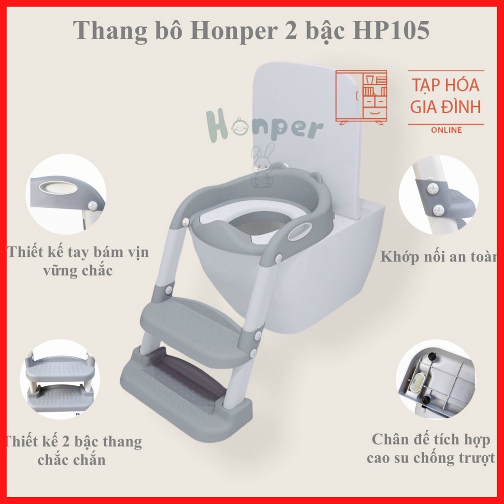 Thang bô 2 bậc gấp gọn chính hãng honper cho bé