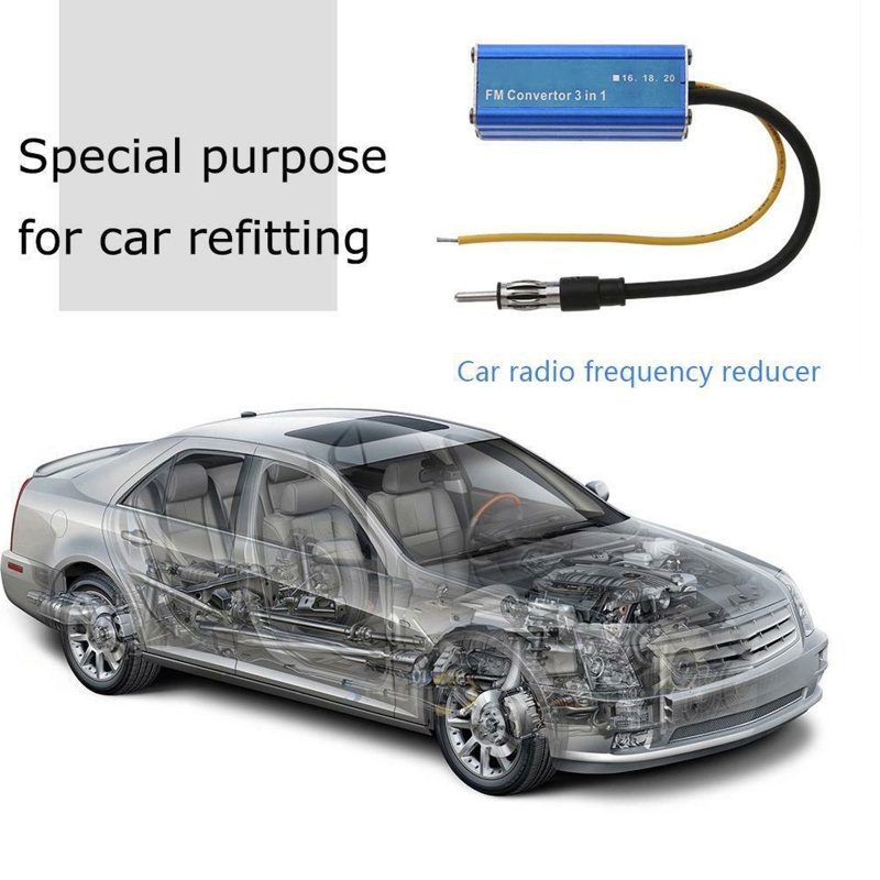 Bộ Thiết Bị Chuyển Đổi Tần Số Radio FM 3 Trong 1 12V Chuyên Dụng Cho Xe Hơi