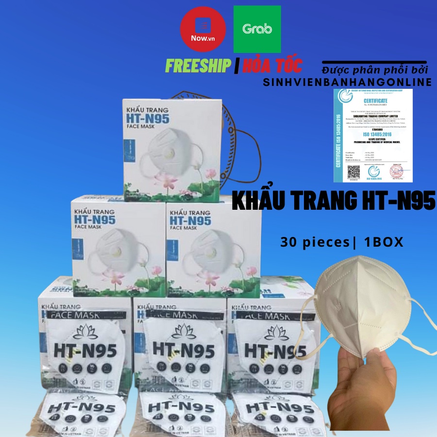 Khẩu Trang Cao Cấp HT N95 | Kháng Khuẩn | 5 Lớp An Toàn Chất Lượng