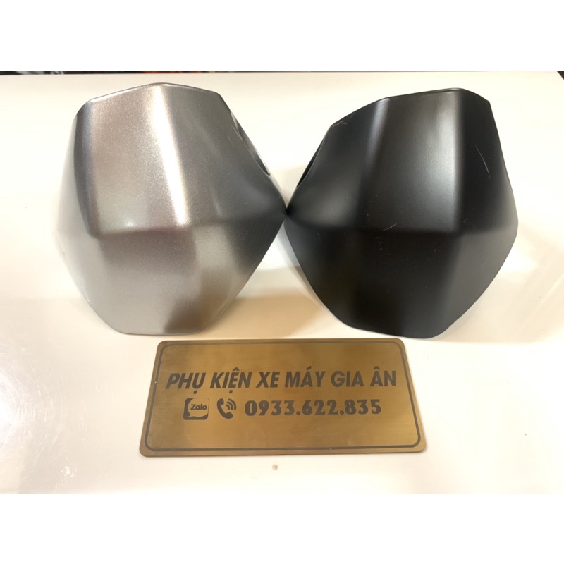 Combo Ốp Che Pô Và Chụp Đít Pô Xe Exciter 150 / Ex 150 gắn như zin Full đen, Đen bạc