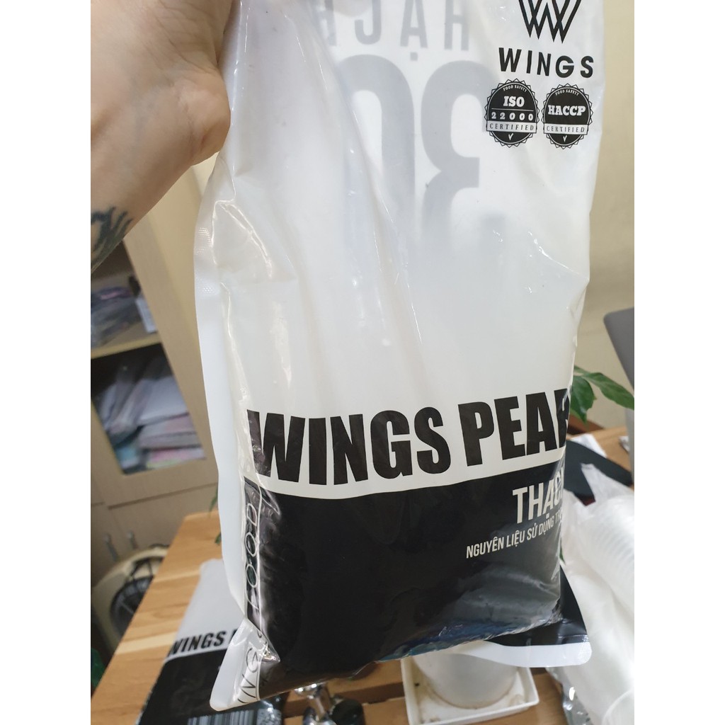 Thạch 3q WINGS gói 2kg được sản xuất tại VN - là loại trân châu trắng ngon giòn