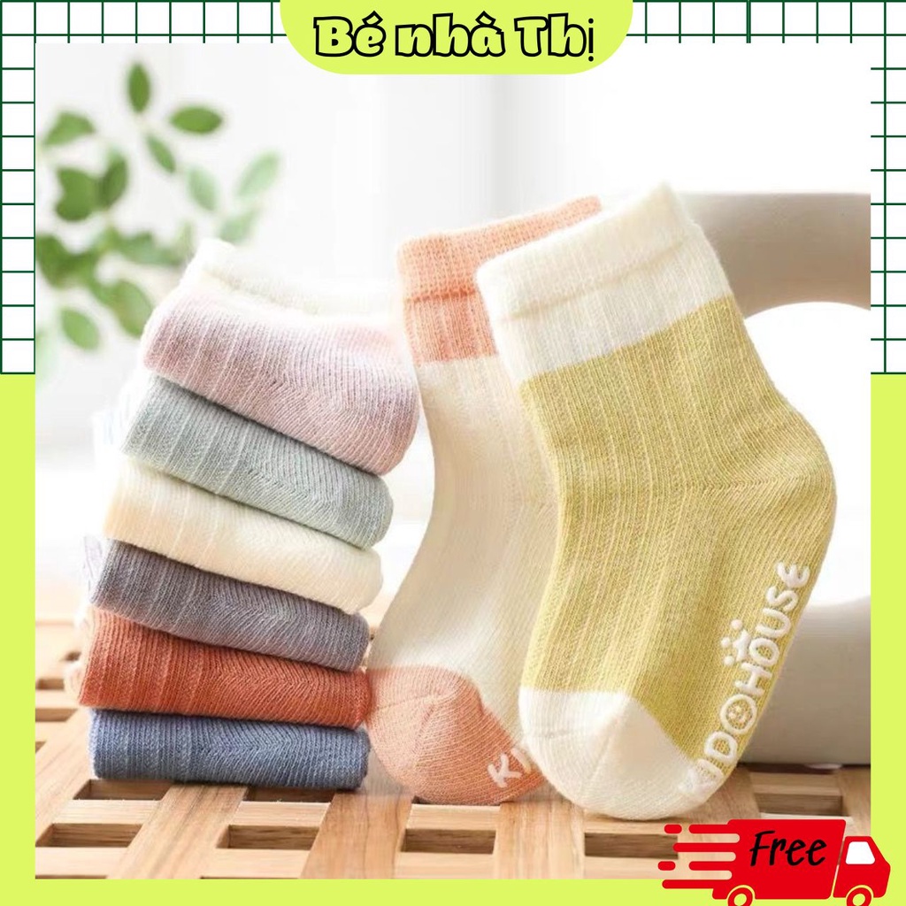 Tất chống trượt cho bé trai, bé gái Vớ chống trượt cho bé 8 màu đủ size