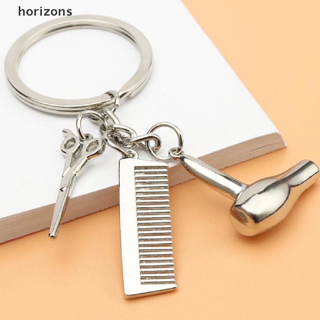 Móc Khóa Hình Máy Sấy Tóc / Lược / Kéo Độc Đáo