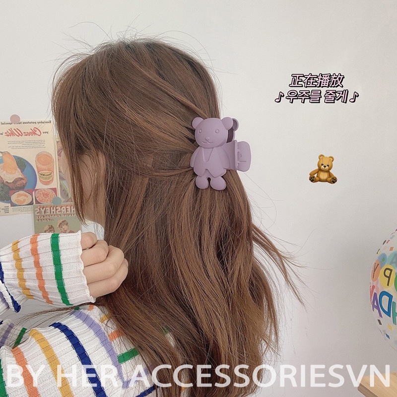 Kẹp Càng Cua, Kẹp tóc Gấu Bear phong cách Hàn Quốc độc đáo, Her Accessories K8