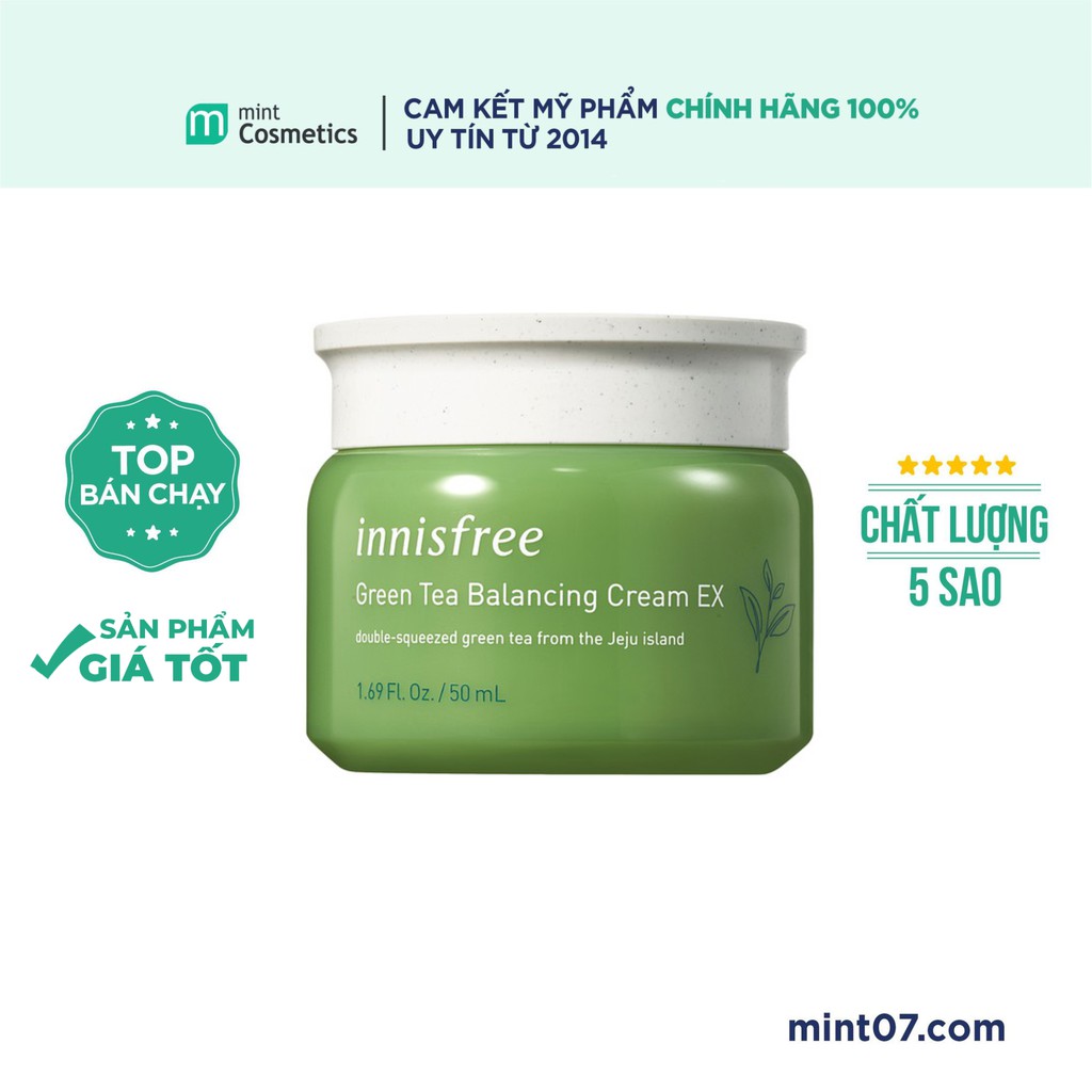 Kem Dưỡng Innisfree Green Tea Balancing Cream EX 50ML