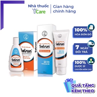Combo dầu gội- dầu xả Selsun chai 100ml giảm gàu, giảm ngứa hiệu quả