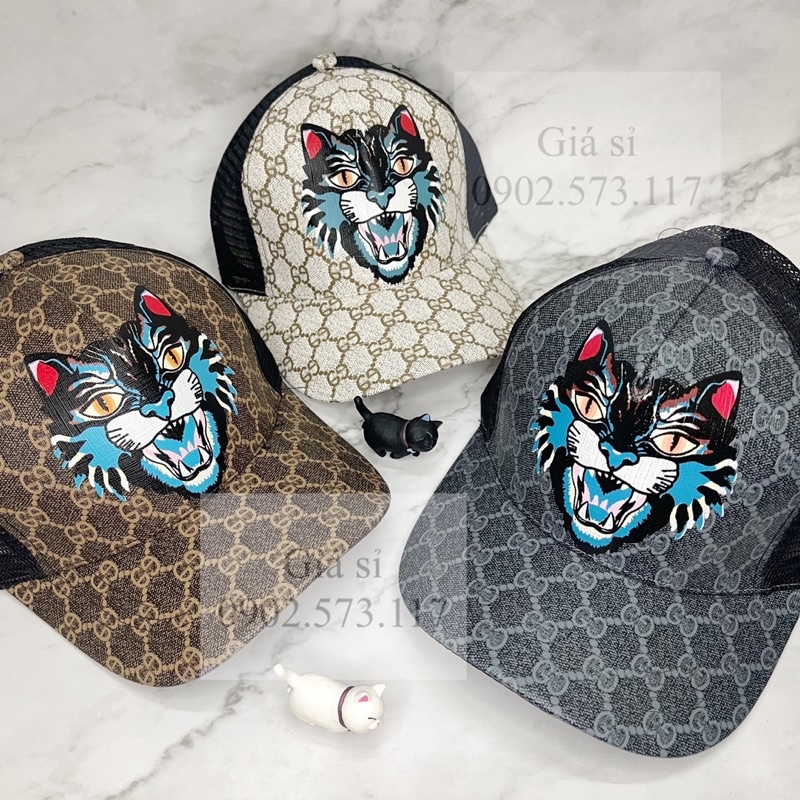 Nón kết lưỡi trai GC in mèo thời trang cá tính nam nữ