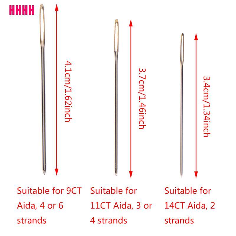 Bộ 30 Kim Thêu Mắt Vàng Với