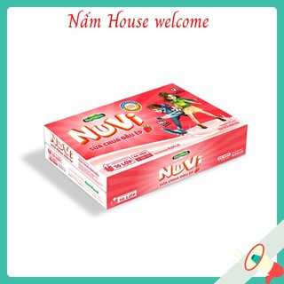 [Date mới] Sữa Nuvi hương dâu-Thùng 48 hộp x 110ml⚡NutiFood⚡ NuVi sữa chua uống hương dâu cho bé cao hơn, thông minh hơn