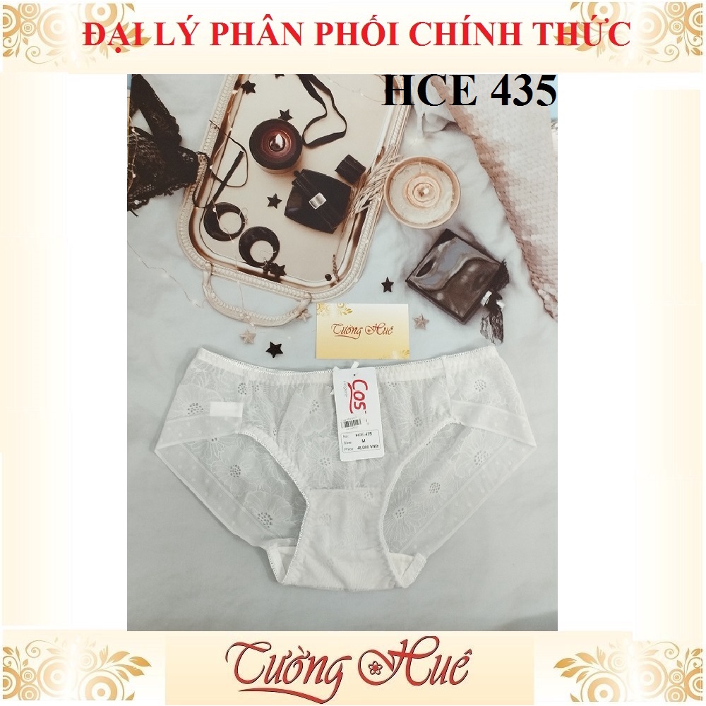 Quần lót nữ Cosy HCE 435 ren thêu hoa lưng thấp.
