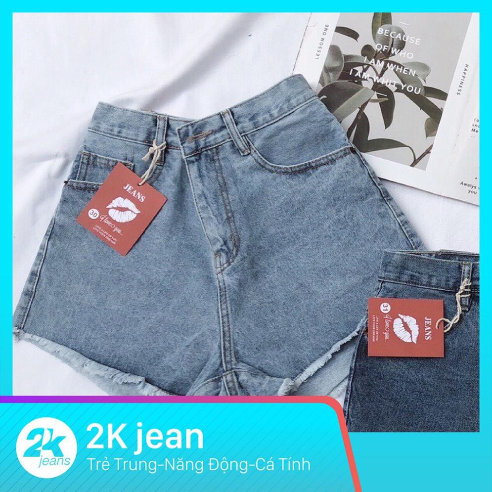Quần short jean nữ từ size 40kg size đại 75kg mẫu trơn quần short lưng cao hàng VNXK - 2KJean New