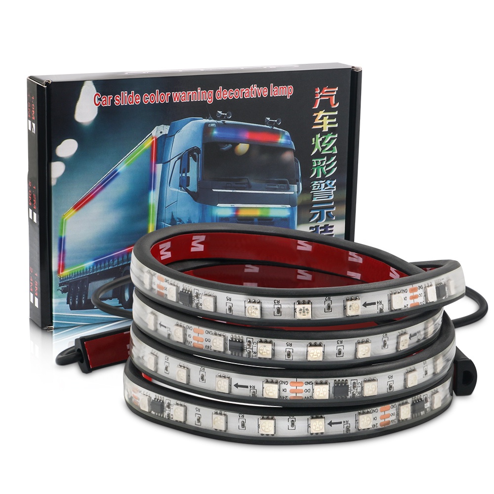 Dây Đèn LED Cảnh Báo 24V Nhiều Màu Trang Trí Xe Hơi Xe Tải