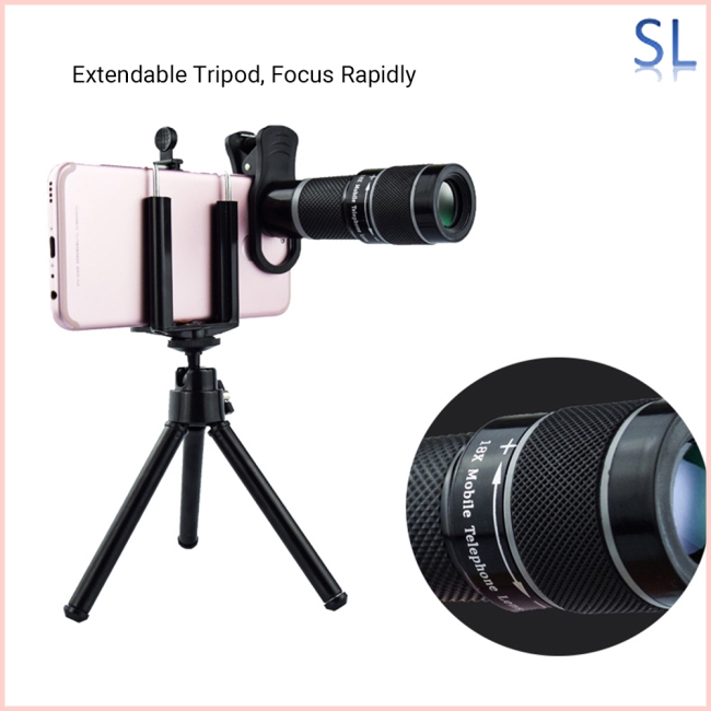 Bộ lens telescope 18x ống kính góc rộng cho iPhone Samsung