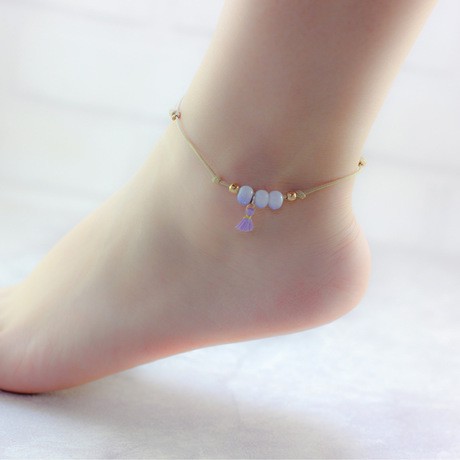 Lắc chân gốm tua rua nhiều màu phụ kiện thời trang Decorme | BigBuy360 - bigbuy360.vn