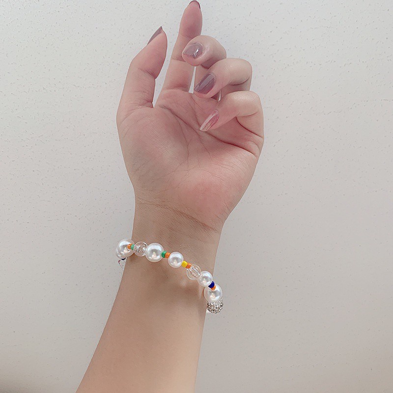 Vòng Tay Chuỗi Hạt Ngọc Trai Mặt Cười  191153Đồng Hồ Đeo Tay Kiểu Hoạt Hình Đơn Giản Phong Cách Retro