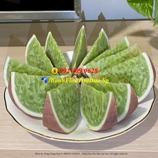 Bánh Flan Trái Dừa vị Trà xanh Matcha (Size to)