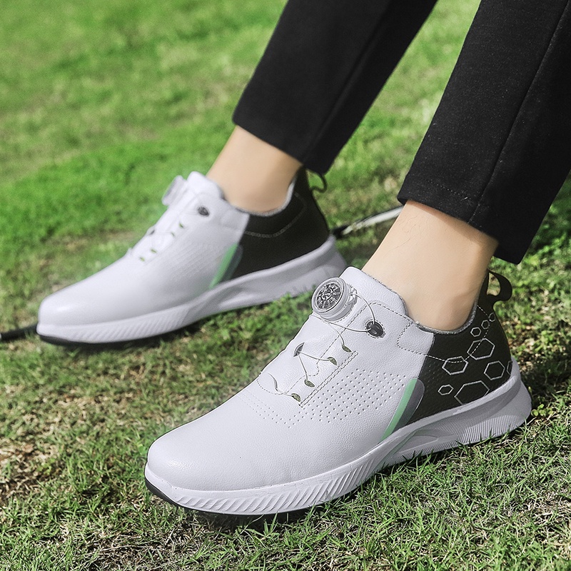 Giày Thể Thao Đánh Golf Không Cần Đinh Siêu Nhẹ Chống Trượt Chống Thấm Nước Thời Trang Cho Nam Và Nữ