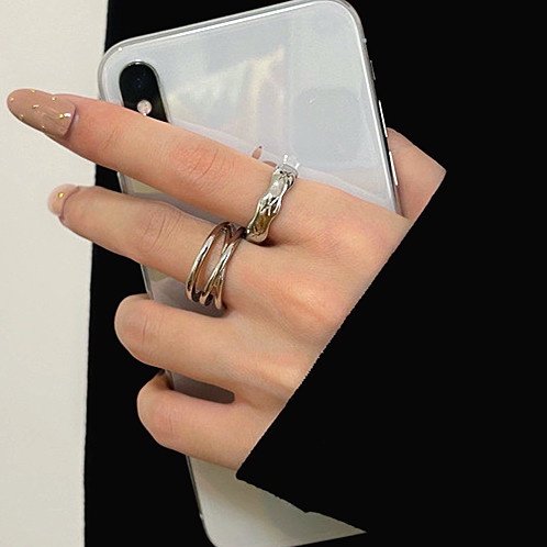 Nhẫn Hai Lớp Đơn Giản Thời Trang Cá Tính Có Thể Điều Chỉnh Dành Cho Nữ