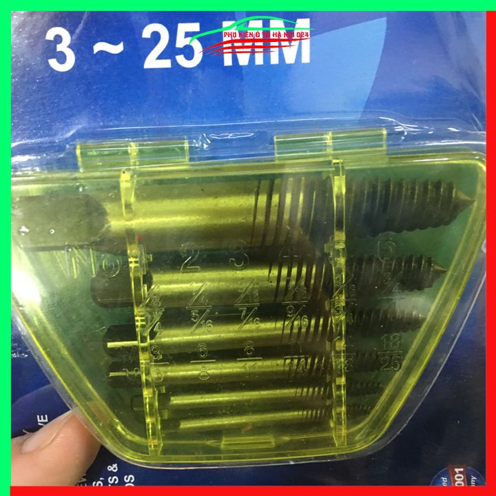 Bộ mở ốc vít gãy, toét đầu Licota 6 mũi taro 3-25mm TAP-50004