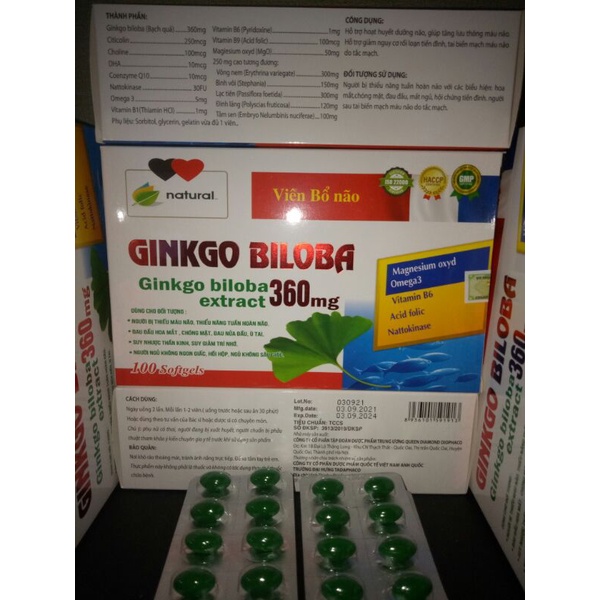 Viên Bổ Não Ginkgo Biloba 360