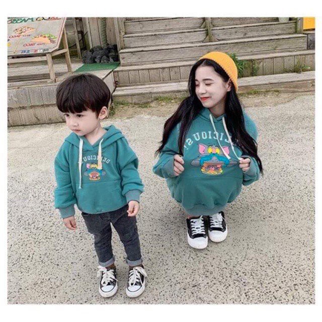 Áo nỉ đôi mẹ bé