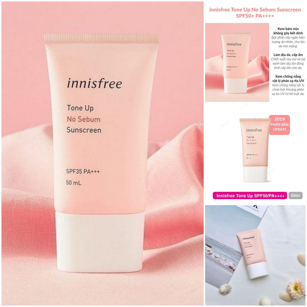 KEM CHỐNG NẮNG INNISFREE TONE UP NO SEBUM SUNSCREEN SPF 50 PA+++