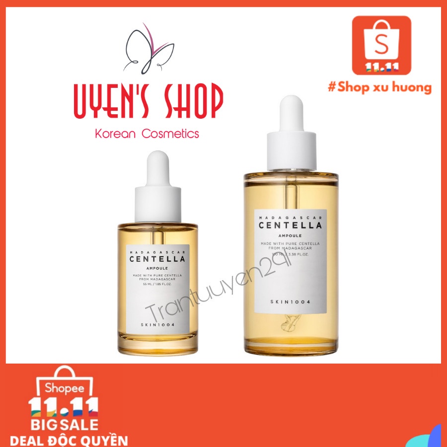 [MẪU MỚI] Tinh Chất Rau Má ngăn ngừa Mụn Skin1004 Madagascar Centella Asiatica 100 Ampoule