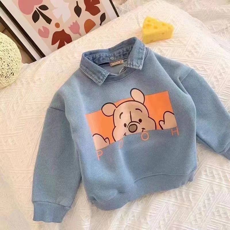 Áo Sweater Giả Một Mảnh Lót Lông Cừu Phong Cách Thu Đông Mới Cho Bé Trai