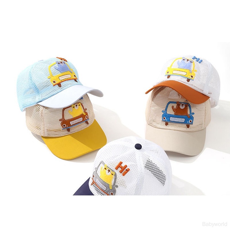 Mũ Lưỡi Trai Phối Lưới Thoáng Khí Thời Trang Mùa Hè Cho Bé