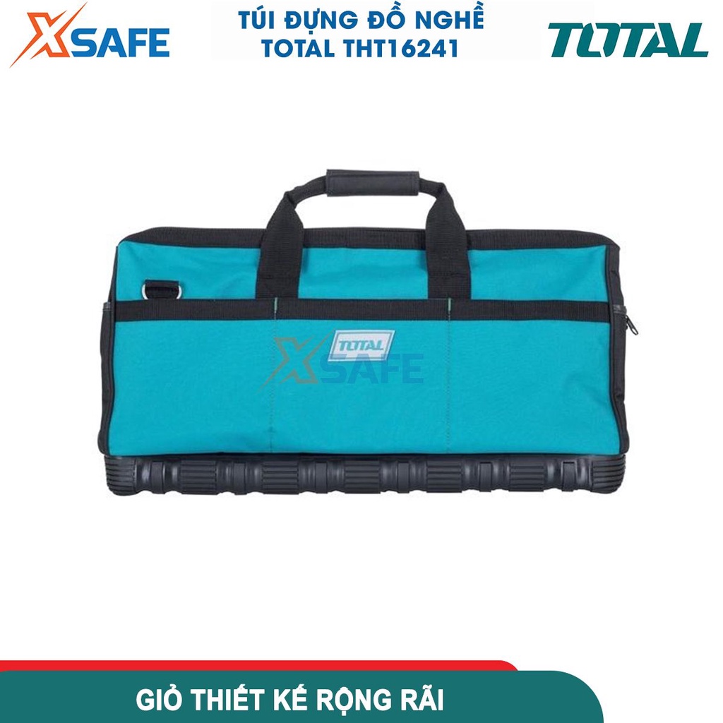Túi đựng đồ nghề dụng cụ Total THT16241 24inch đáy nhựa chống va đập, siêu bền bỉ, giỏ đựng đồ nghề kỹ thuật cho thợ