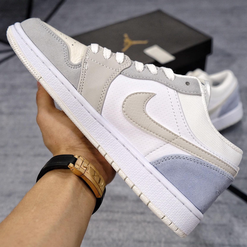 giày jordan cổ thấp sc, jordan 1 low paris nam nữ full bill, box