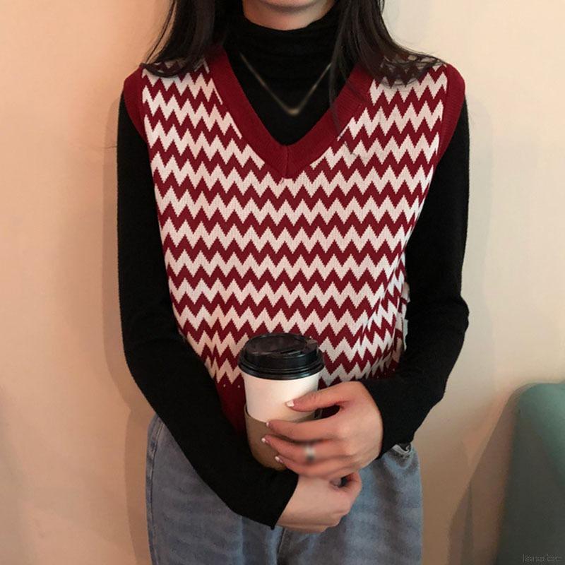 Áo Len Không Tay Cổ Chữ V Dáng Rộng Thời Trang Dành Cho Nữ | BigBuy360 - bigbuy360.vn
