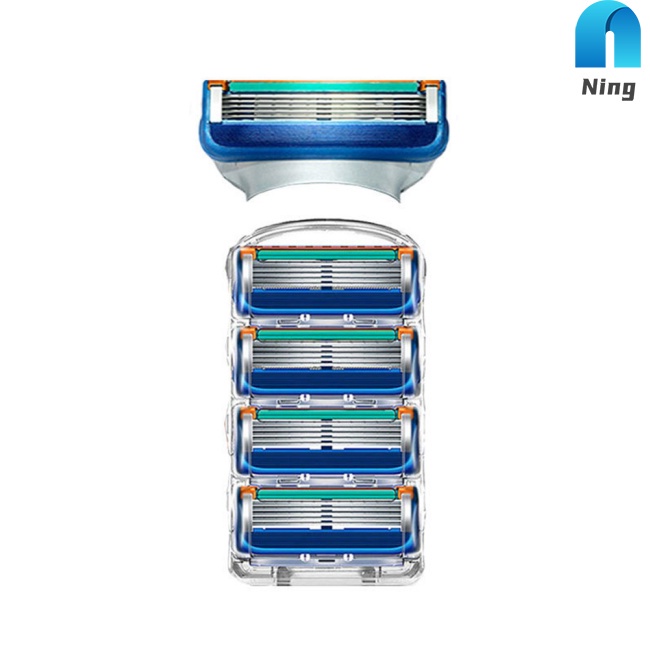 Ning Men Stainless Steel Razor Blades Kit 5-layer Precision Trimmer No Vibration Less Skin Irritation Compatible For