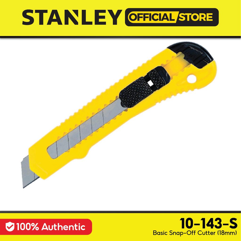 Dao rọc giấy cán nhựa Stanley 10-143-S 18mm