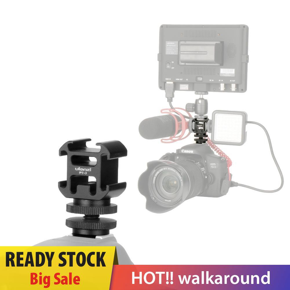 Ngàm Chuyển Đổi Ulanzi Camera 3 Hot Shoe Mount Adapter Mic Led Video Light For Dslr Camera